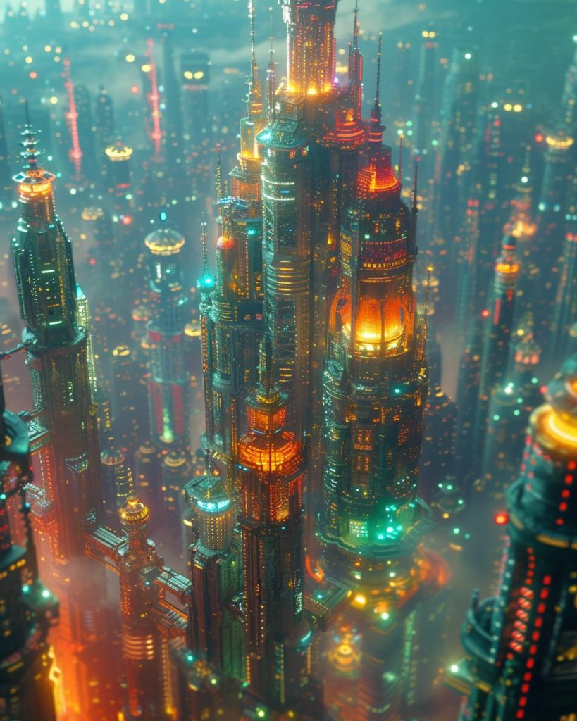 Mega Cyberpunk Building Designs AI Artwork 36