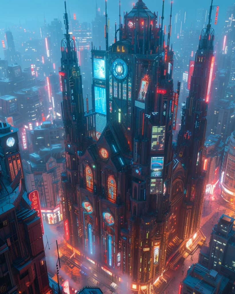 Mega Cyberpunk Building Designs AI Artwork 38