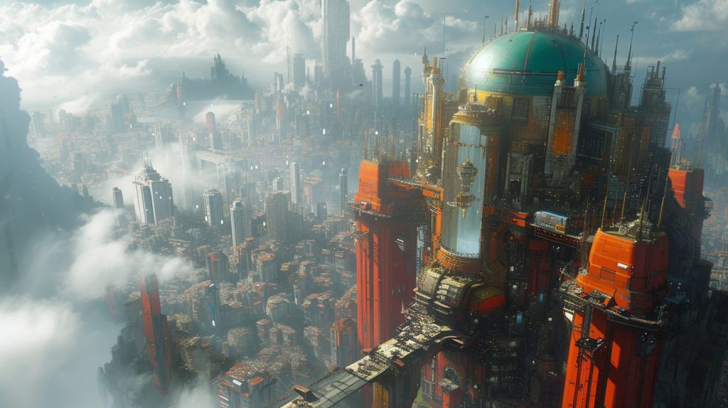 Mega Cyberpunk Building Designs AI Artwork 3