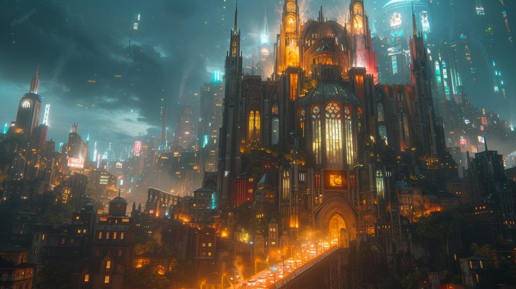 Mega Cyberpunk Building Designs AI Artwork 8