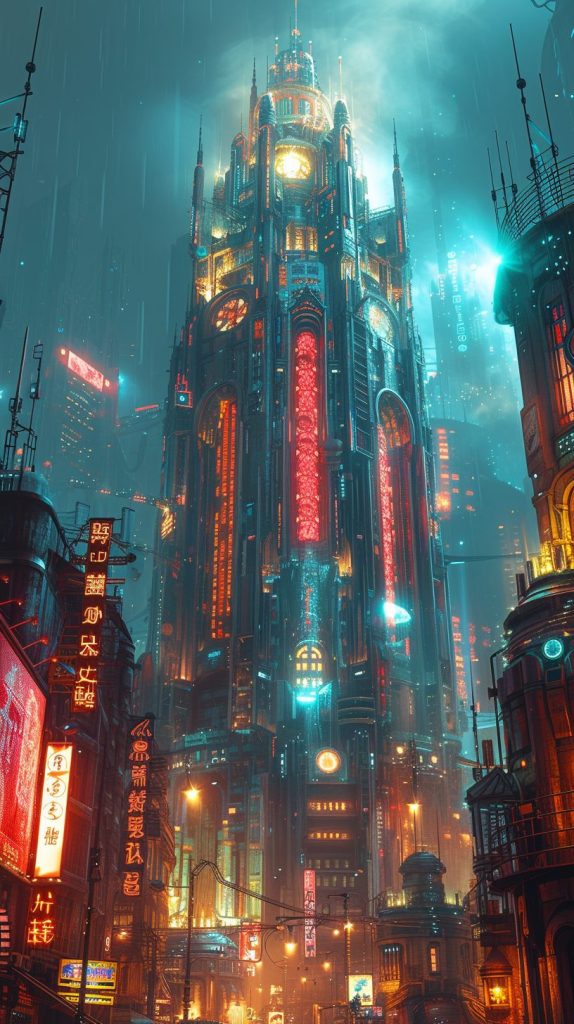 Mega Cyberpunk Building Designs AI Artwork 9