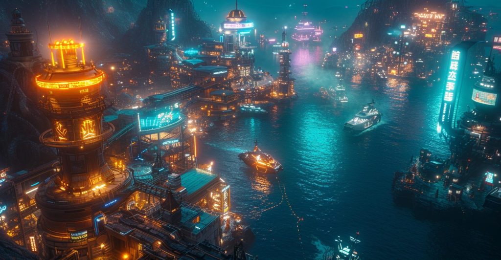 The Cyberpunk Lighthouse AI Artwork 21