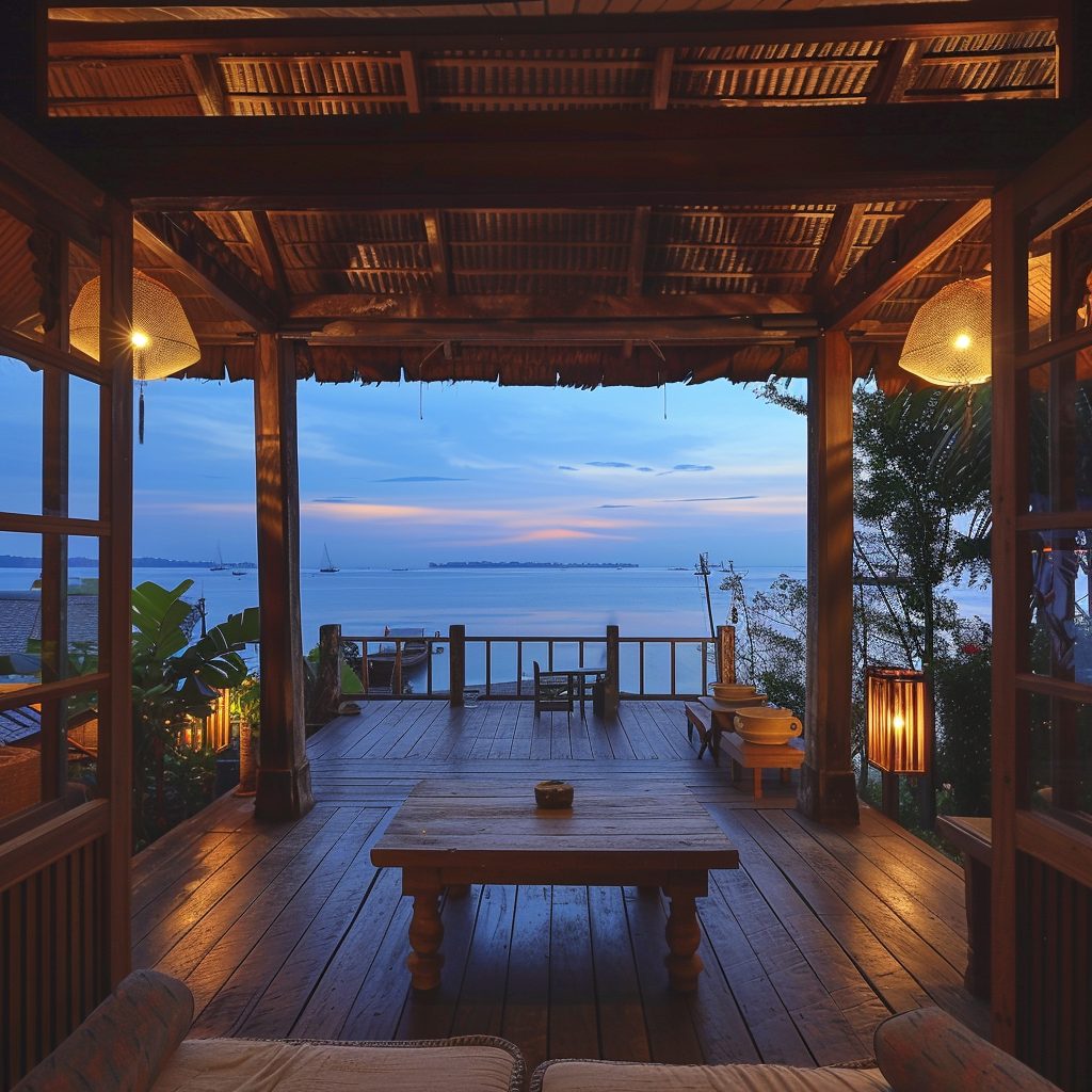 Modern Kampong House at a Fishing Village AI Artwork 10