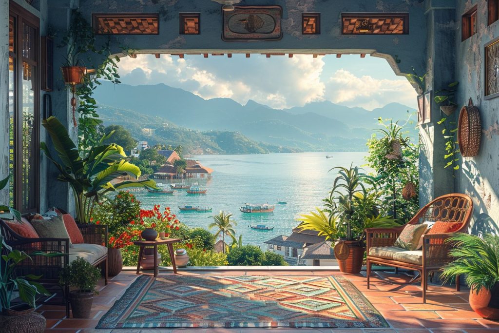 Modern Kampong House at a Fishing Village AI Artwork 12