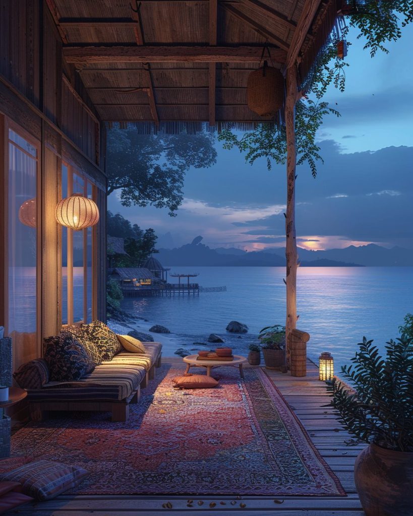 Modern Kampong House at a Fishing Village AI Artwork 24