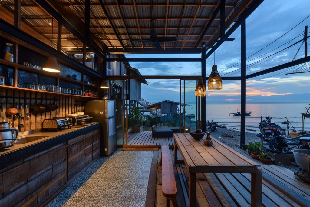 Modern Kampong House at a Fishing Village AI Artwork 6