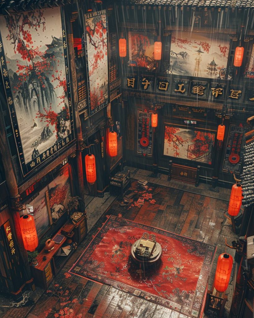 Ancient Chinese-Style Courtyard House AI Artwork 10