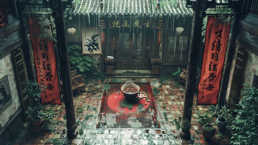 Ancient Chinese-Style Courtyard House AI Artwork 14