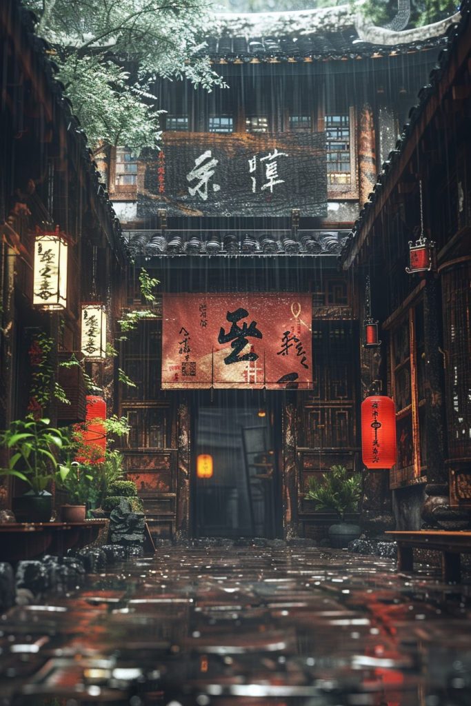 Ancient Chinese-Style Courtyard House AI Artwork 17