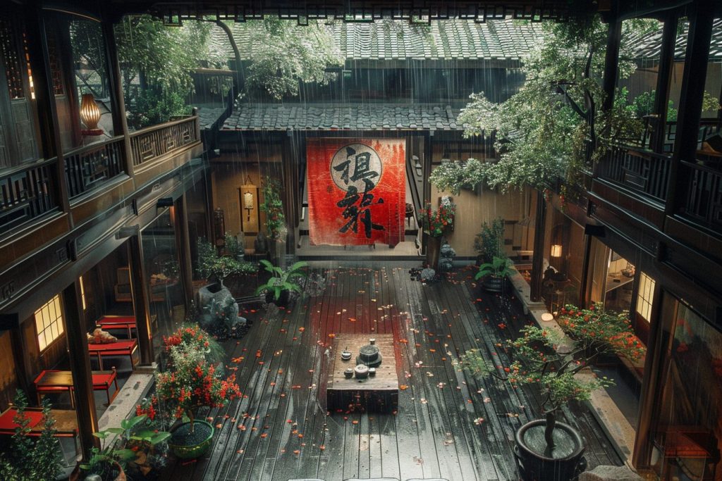 Ancient Chinese-Style Courtyard House AI Artwork 20