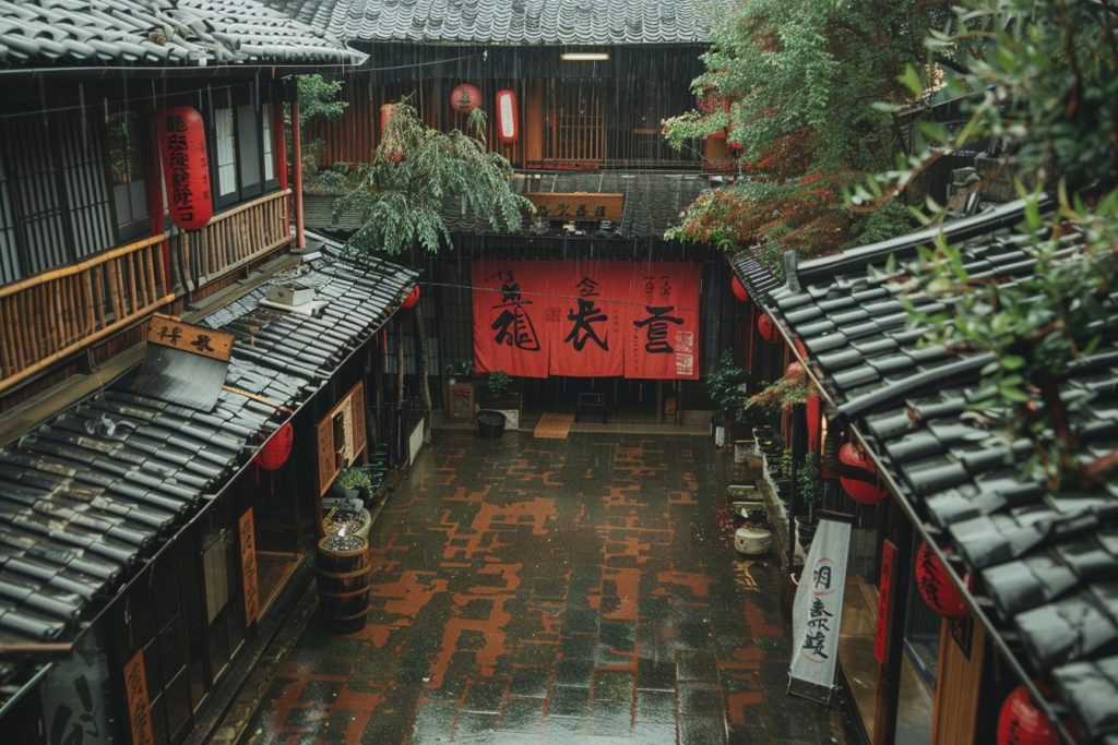 Ancient Chinese-Style Courtyard House AI Artwork 3