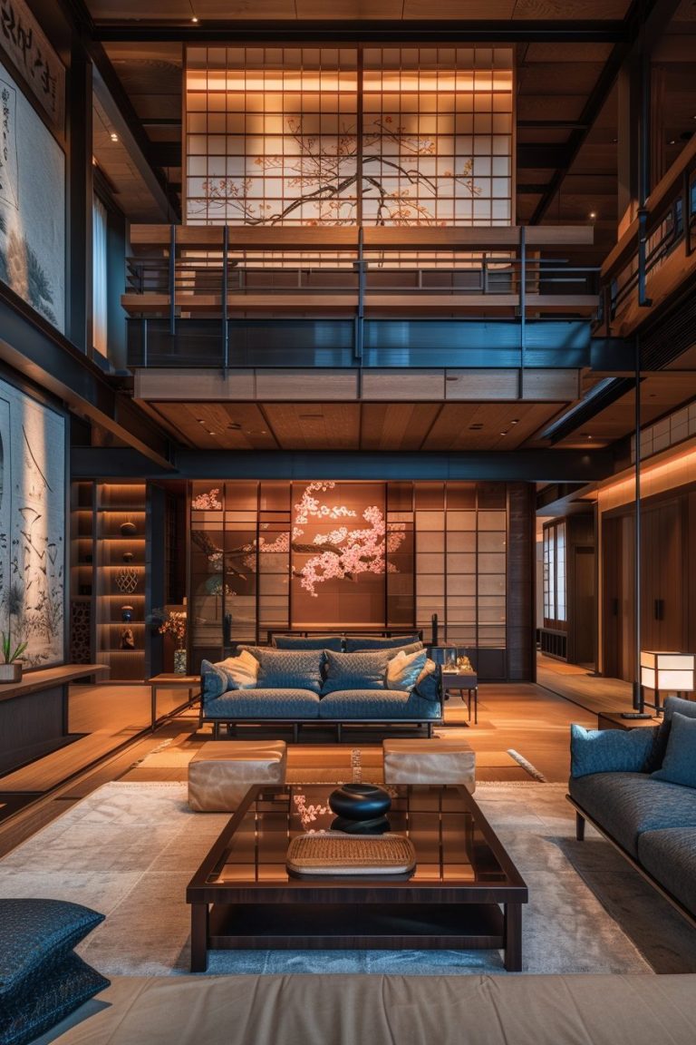 Home Interiors with Japanese Artworks as Decor