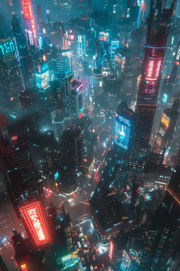 Aerial Views of Cityscapes AI Artwork 10