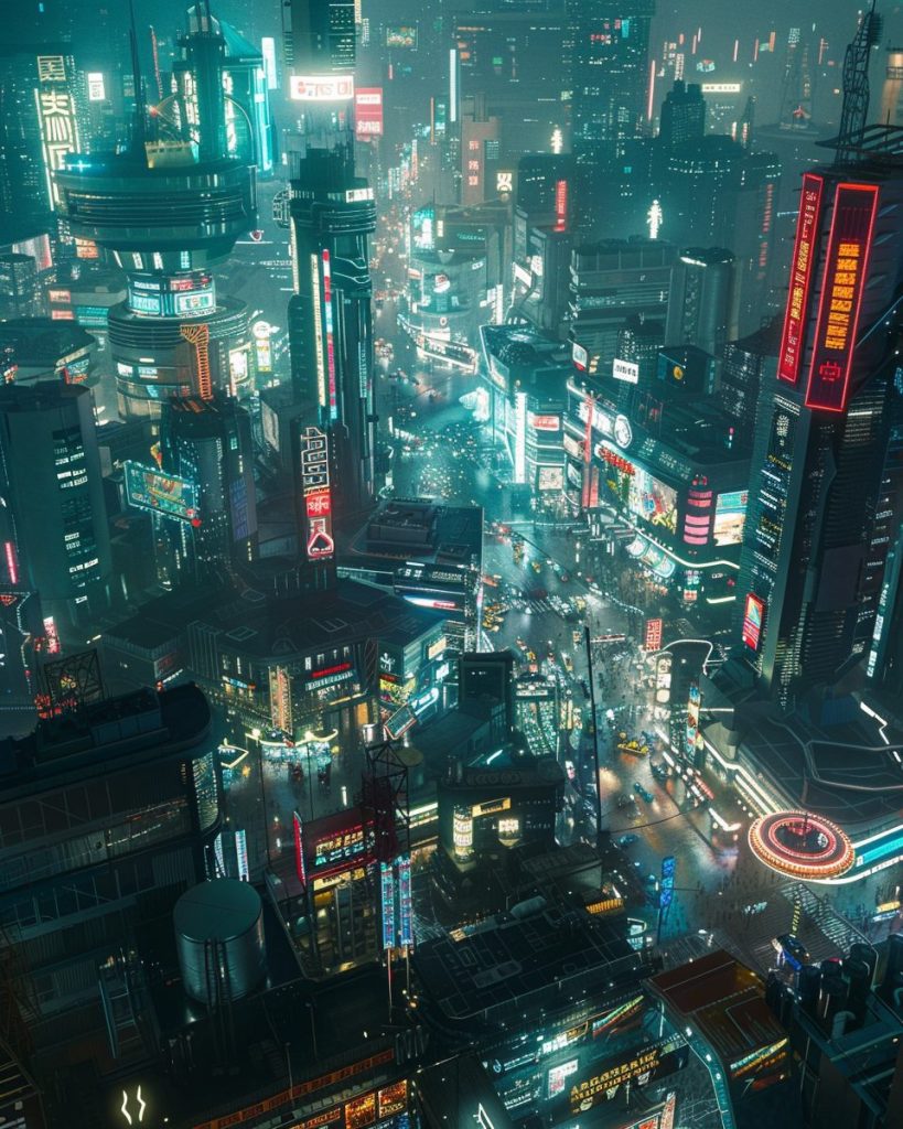 Aerial Views of Cityscapes AI Artwork 11