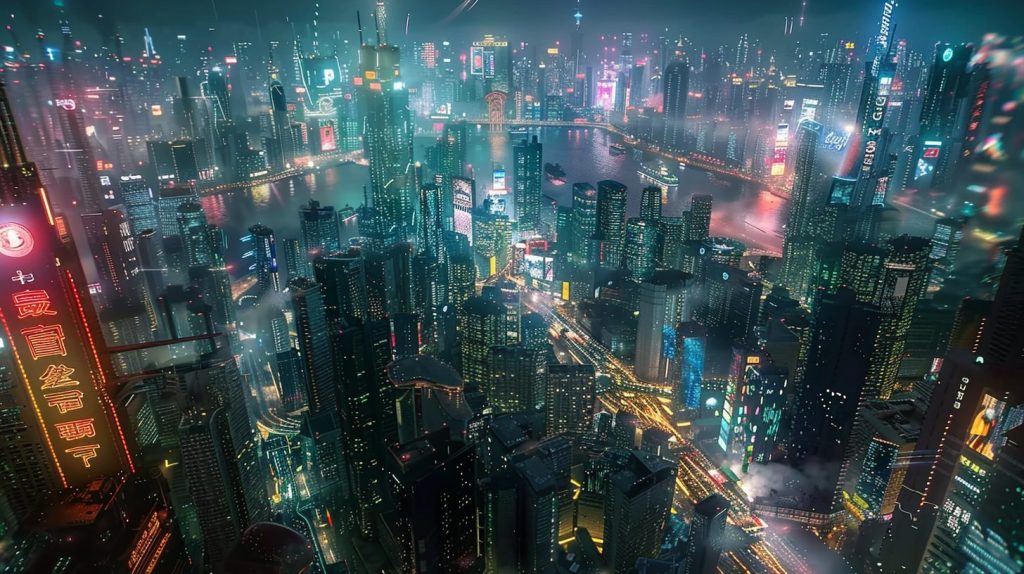 Aerial Views of Cityscapes AI Artwork 14