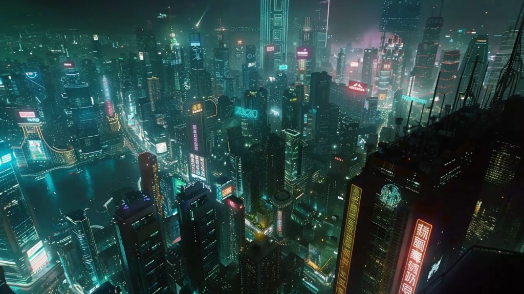 Aerial Views of Cityscapes AI Artwork 3