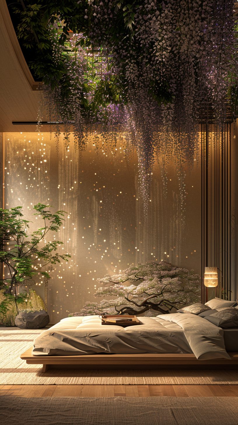 Bedrooms and japanese wisteria