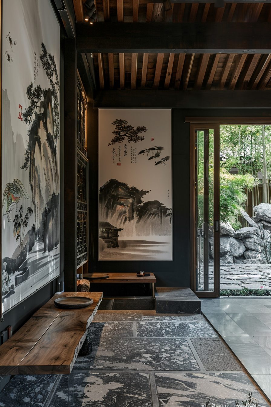 Home Interiors with a Focus on Chinese Painting Decors