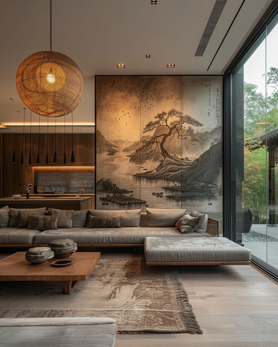 Home Interiors with a Focus on Chinese Painting Decors