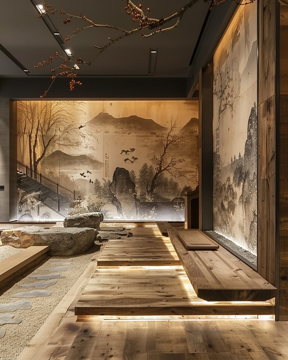 Home Interiors with a Focus on Chinese Painting Decors