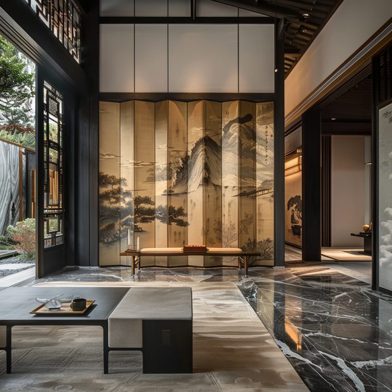 Home Interiors with a Focus on Chinese Painting Decors