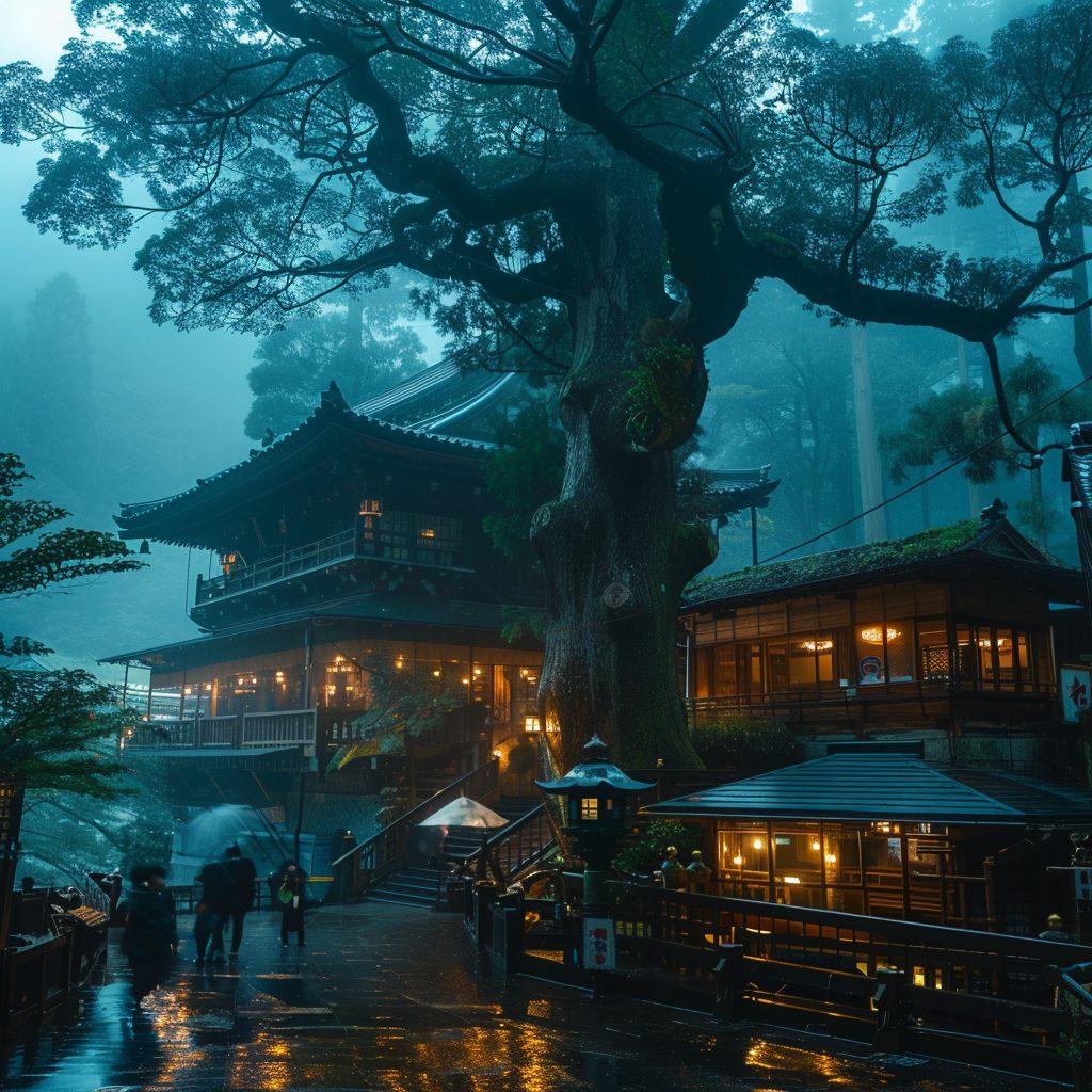 The Tree Village in Japan AI Artwork 12