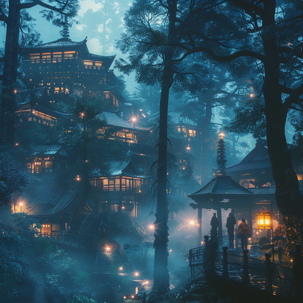 The Tree Village in Japan AI Artwork 17