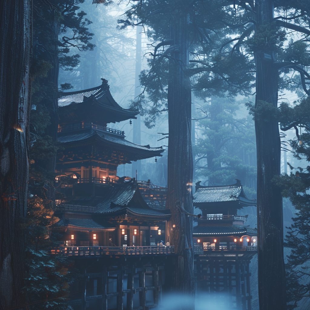 The Tree Village in Japan AI Artwork 20