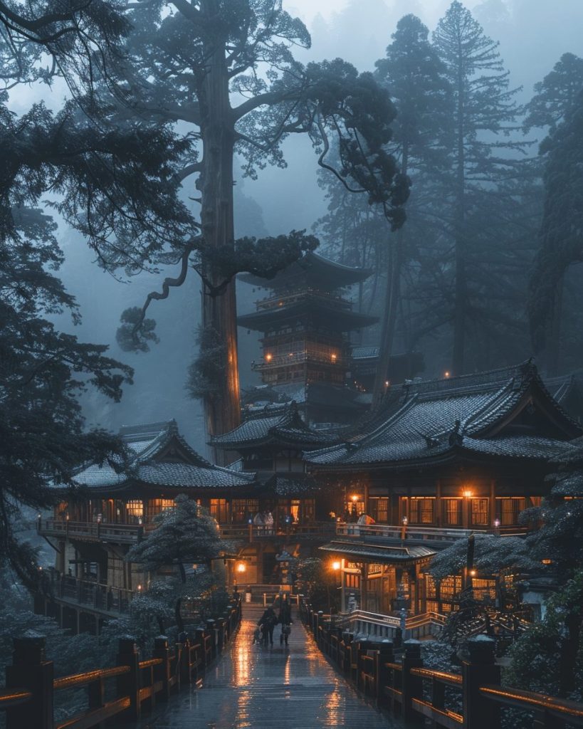 The Tree Village in Japan AI Artwork 31