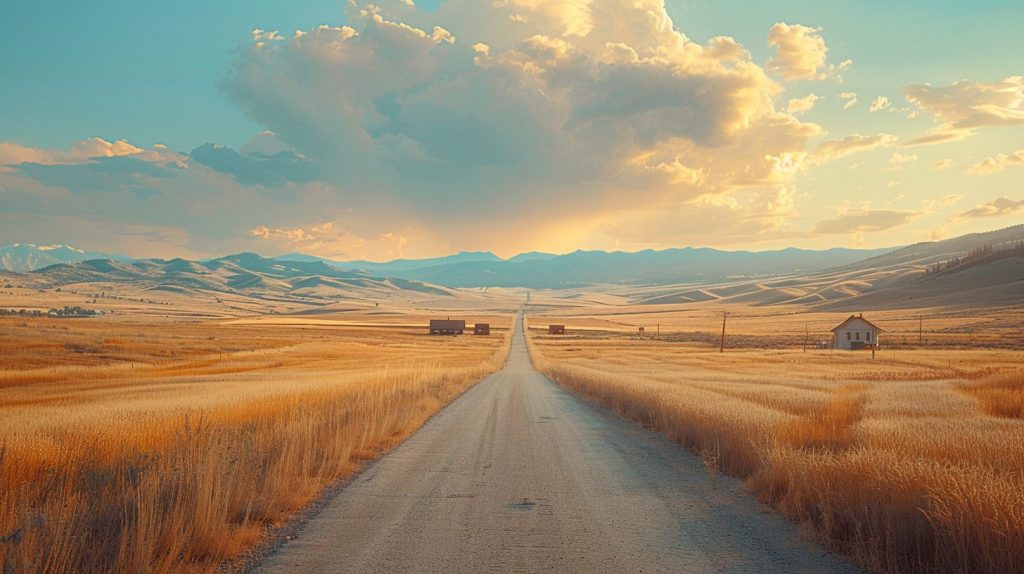 The Vast Landscapes and Farmhouses of Rural America AI Artwork 15