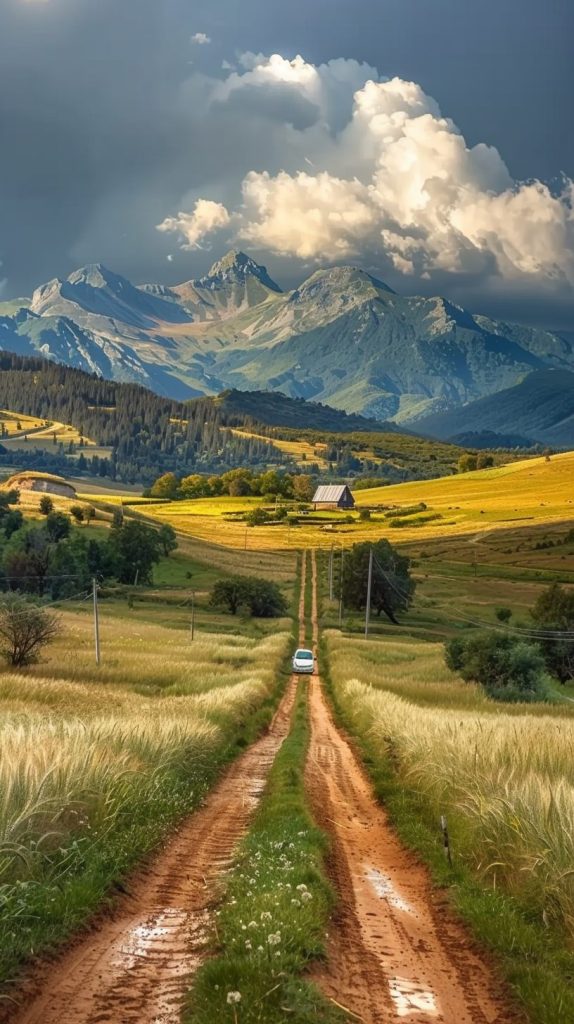 The Vast Landscapes and Farmhouses of Rural America AI Artwork 16