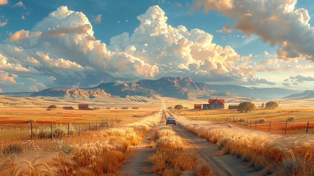 The Vast Landscapes and Farmhouses of Rural America AI Artwork 17