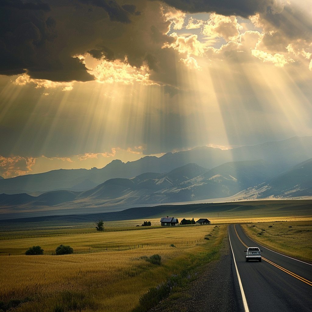 The Vast Landscapes and Farmhouses of Rural America AI Artwork 2