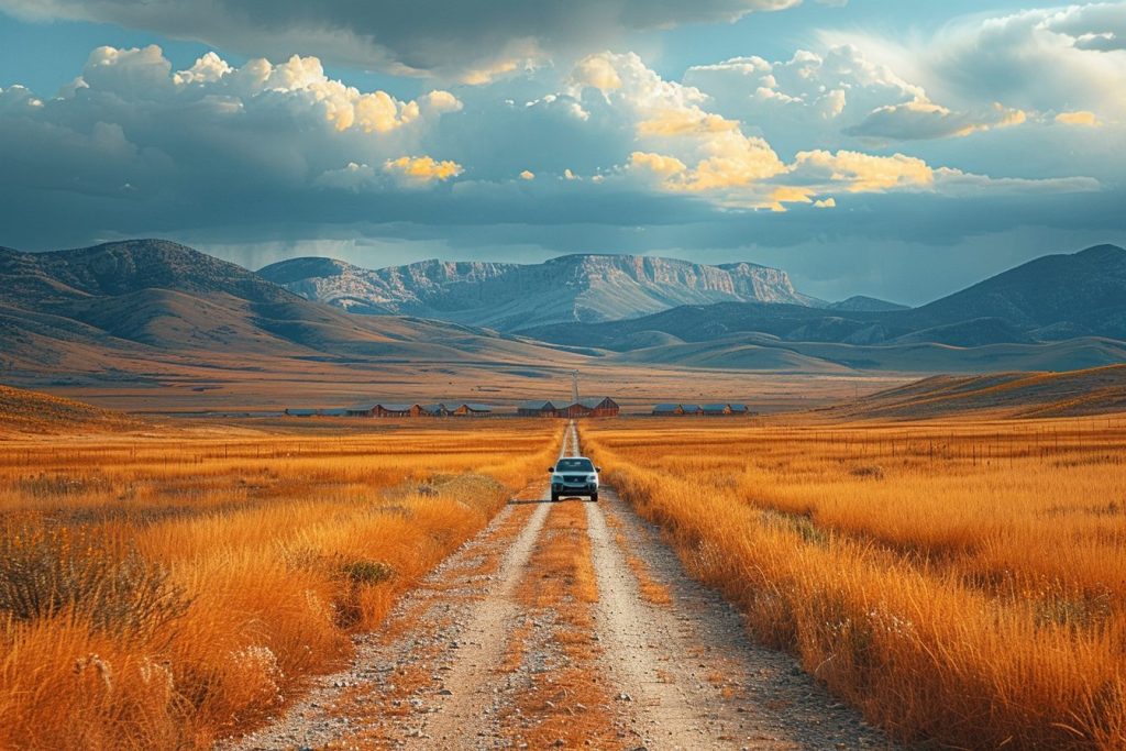 The Vast Landscapes and Farmhouses of Rural America AI Artwork 3