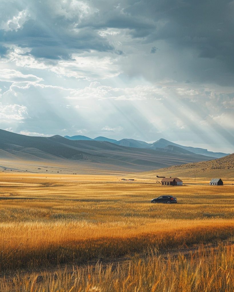 The Vast Landscapes and Farmhouses of Rural America AI Artwork 7