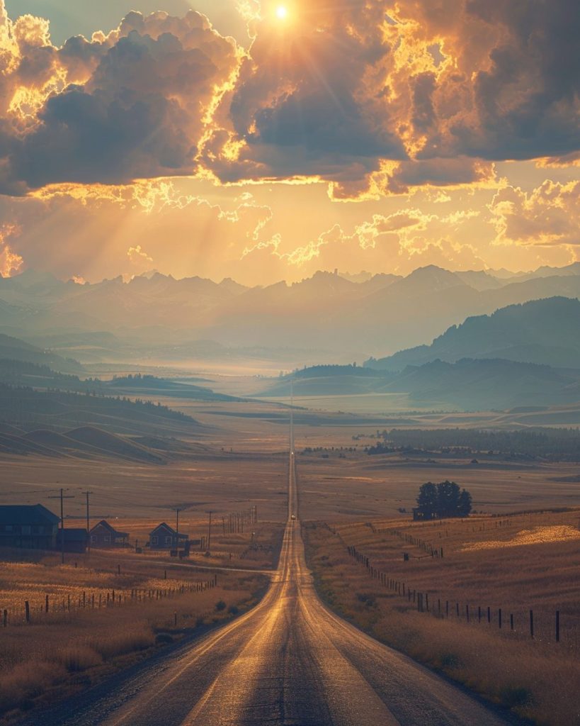 The Vast Landscapes and Farmhouses of Rural America AI Artwork 8