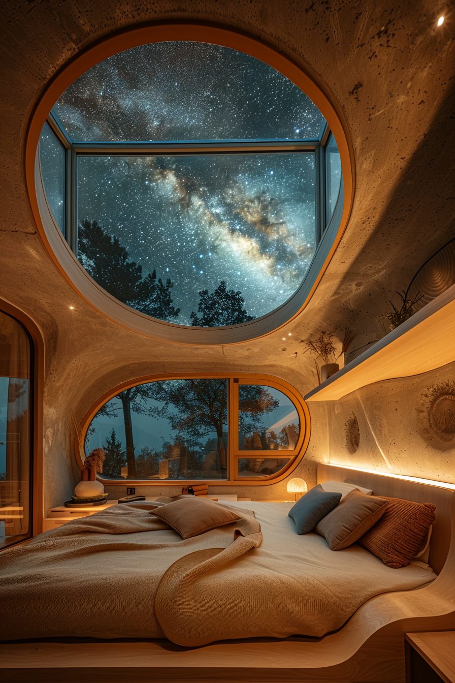 Bedrooms With Sky Ceilings Of Stars Filled Night Photo Inspiration