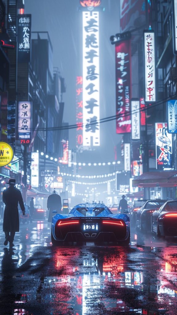 The Neon Streets of Cyberpunk Japan AI Artwork 7
