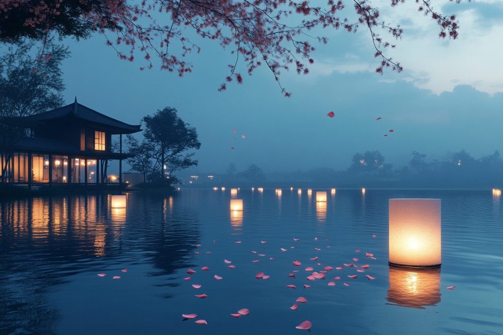 Modern Stilt Houses by the Lake AI Artwork 9