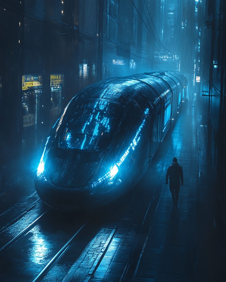 The Neon Trains of Cyberpunk City