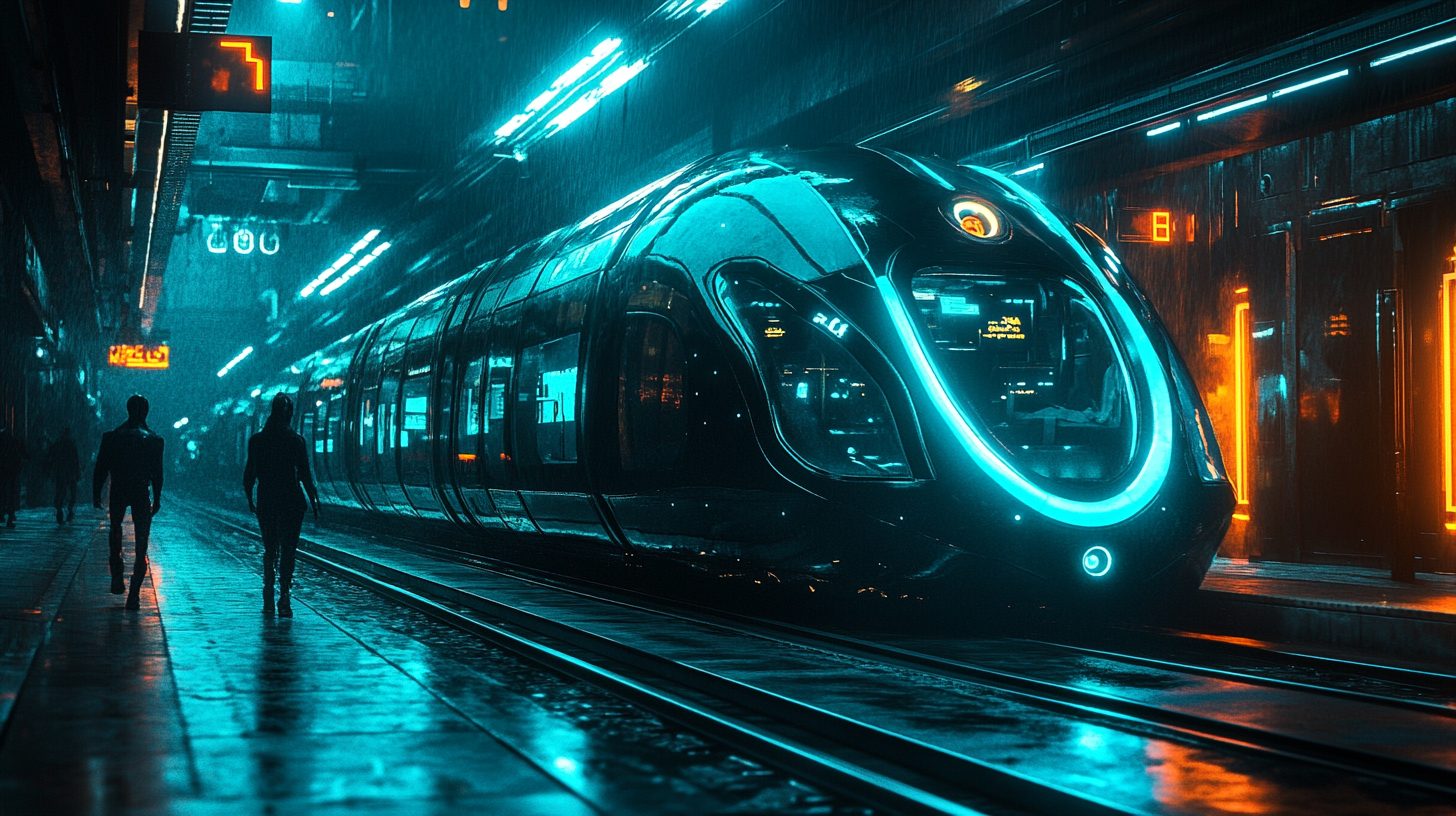 The Neon Trains of Cyberpunk City
