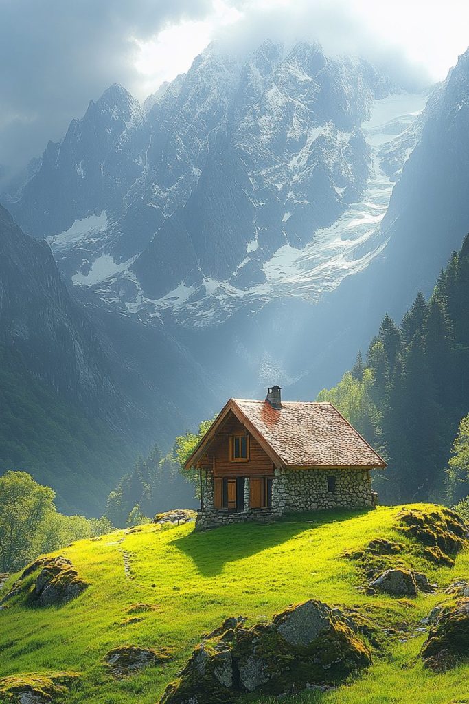 A Small Home with Beautiful Vast Landscapes AI Artwork 10