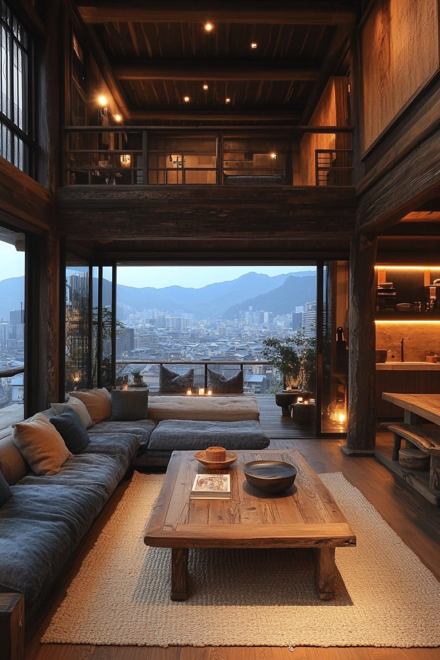 Wabi Sabi Apartment Living Room Interiors