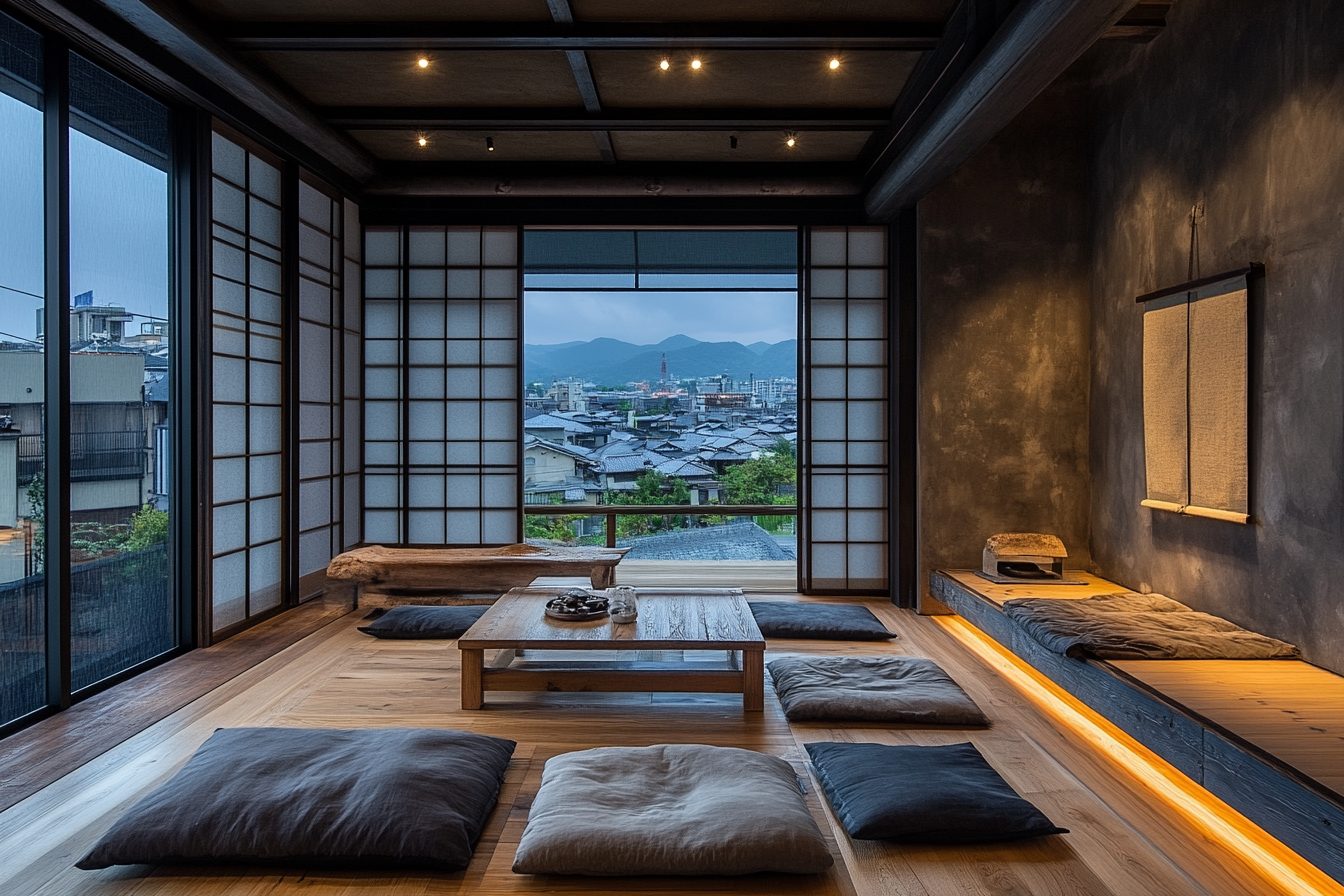 Wabi Sabi Apartment Living Room Interiors