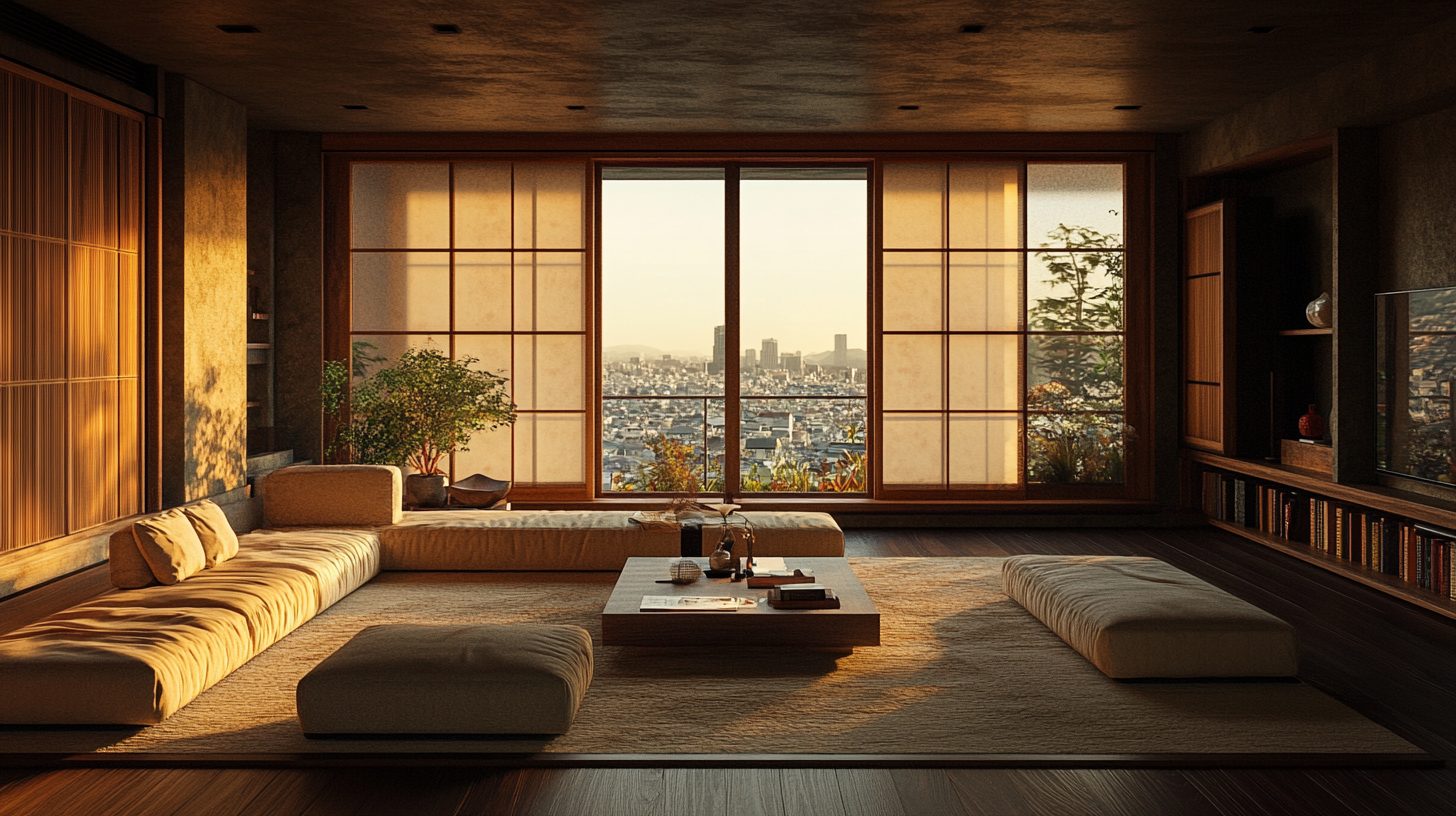 Wabi Sabi Apartment Living Room Interiors