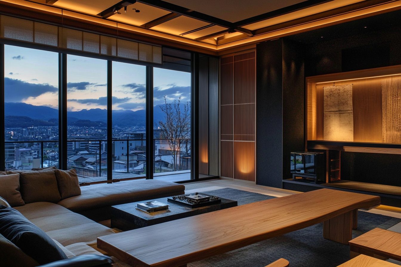 Wabi Sabi Apartment Living Room Interiors