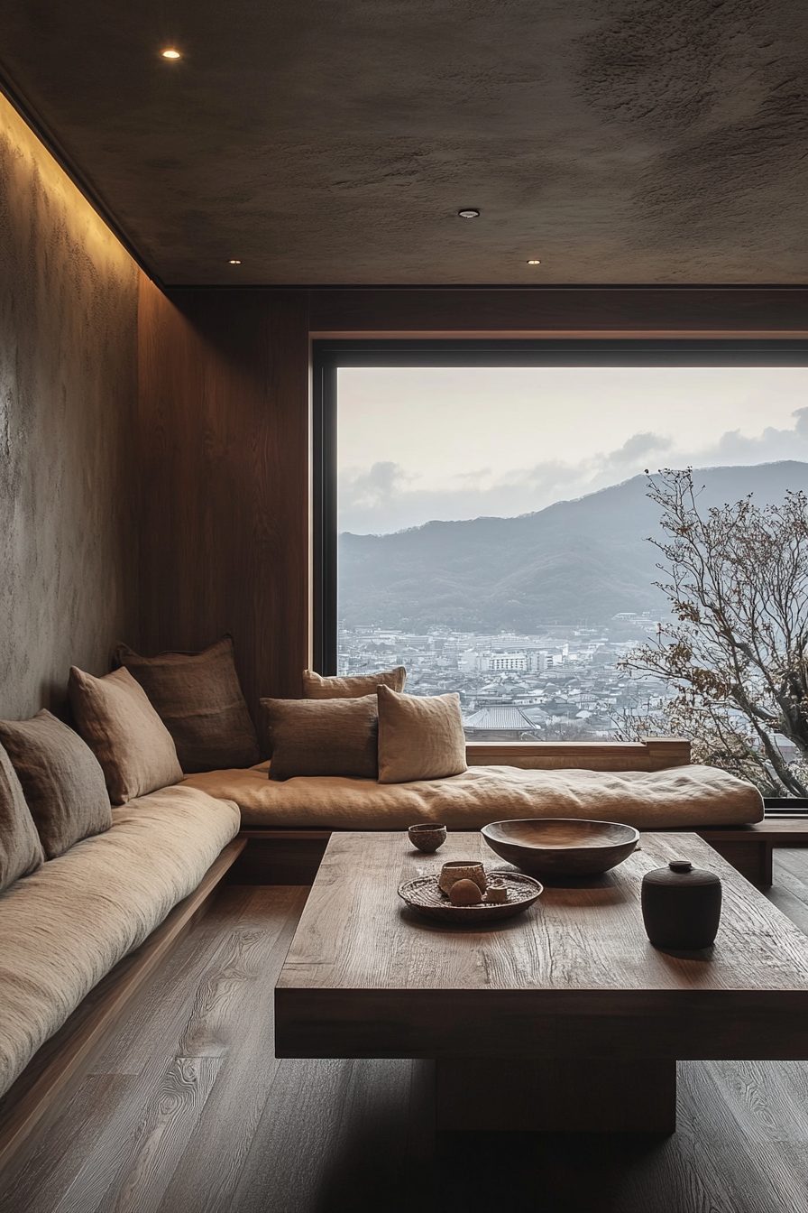 Wabi Sabi Apartment Living Room Interiors
