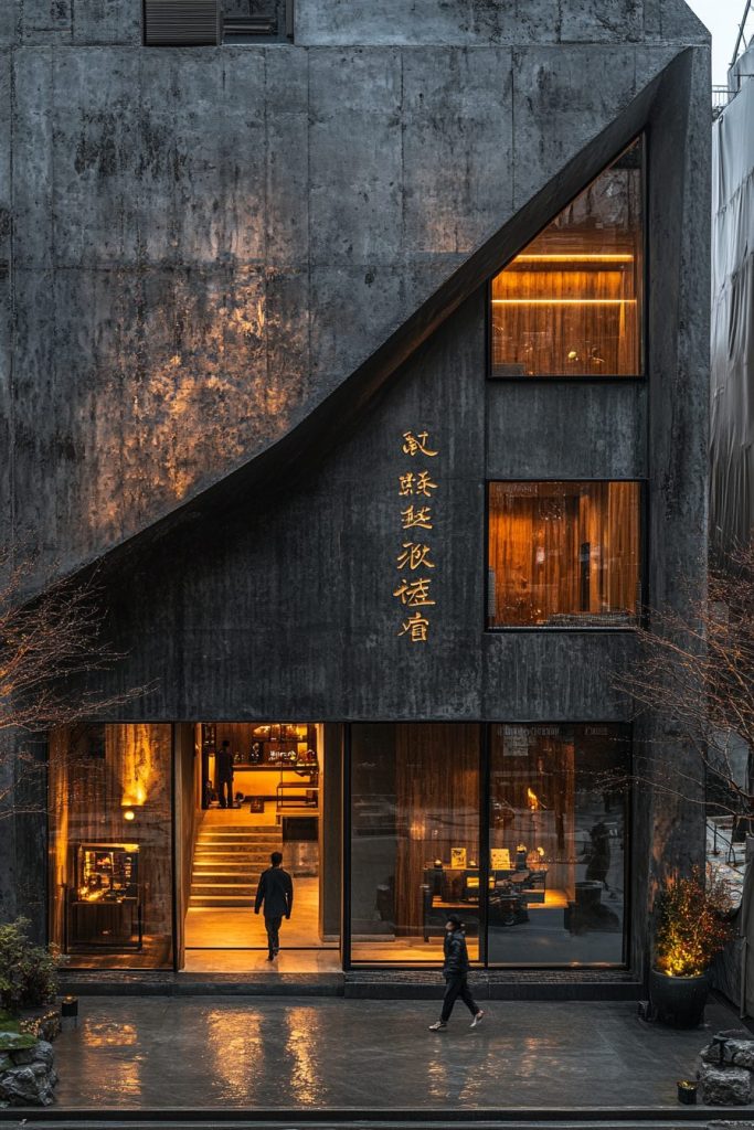 Brutalist-Style Shops in Japan AI Artwork 3