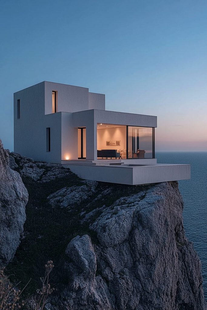 Contemporary Houses by the Sea AI Artwork 15