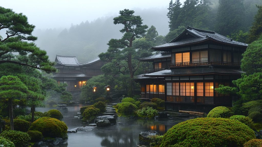 Houses within the Iconic Forests of Japan AI Artwork 13